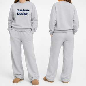 Set da <span class=keywords><strong>Donna</strong></span> 2 Pezzi per Uso Quotidiano Casual, Felpa con Zip e <span class=keywords><strong>Pantaloni</strong></span> <span class=keywords><strong>Tuta</strong></span> in Tinta Unita, Comodo e Personalizzabile - Product Image 6