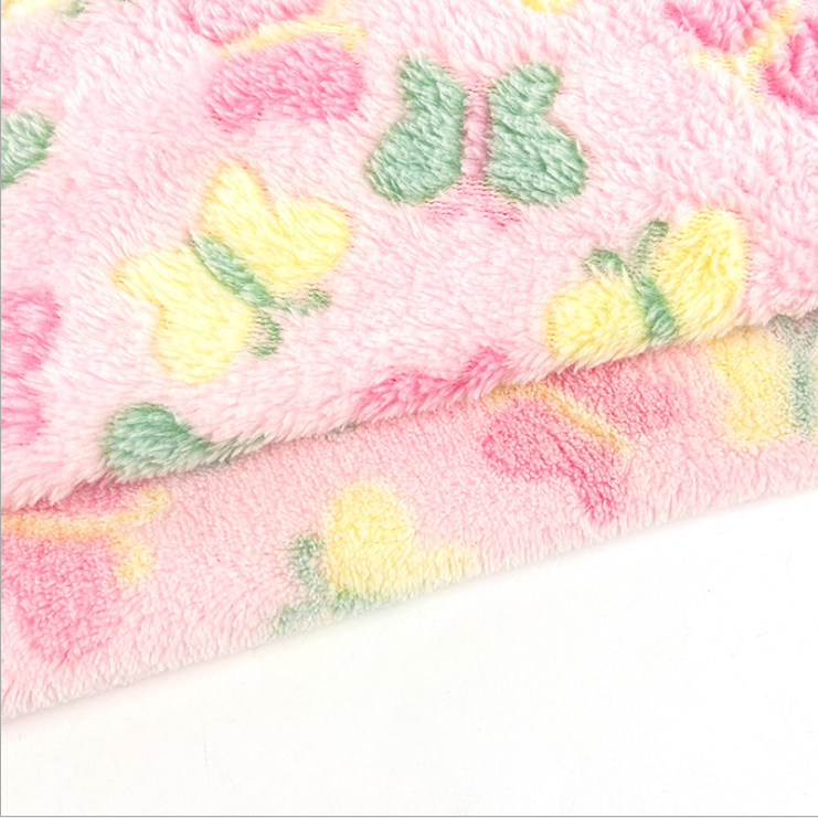 2021 100% polyester High Quality Custom Polyester Digital Printing Soft Coral Fleece Fabric