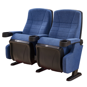 Sillas de auditorio de <span class=keywords><strong>cine</strong></span> con respaldo alto de plástico plegables azules modernas baratas 2022 - Product Image 4