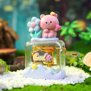 Pequeña caja <span class=keywords><strong>de</strong></span> música <span class=keywords><strong>de</strong></span> plástico <span class=keywords><strong>de</strong></span> nuevo diseño con bonitos adornos <span class=keywords><strong>de</strong></span> animales <span class=keywords><strong>de</strong></span> dibujos animados manivela decoración <span class=keywords><strong>de</strong></span> mesa <span class=keywords><strong>de</strong></span> Navidad - Product Image 2