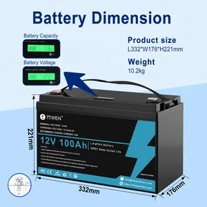 Fabriek Verkopen Lifepo4 100ah 120ah 150ah 200ah 300ah 400ah Batterij Lithium Lifepo 4 12V 24V 36V 48V Batterij Pack Voor Zonne-Energie Opslag