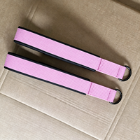 Machine de Pilates Reformer en néoprène rose avec rembourrage, équipement de gym avec doubles sangles et cordes, accessoires de yoga et Pilates
