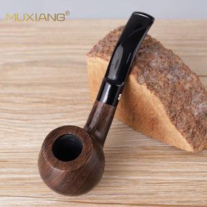 MUXIANG Wooden Tobacco Pipe Bent Shape Handmade Solid Wood Smoking Pipe For Personal Gift - Product Image 2