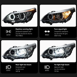 Accessoires automobiles 12V, nouvelle mise à niveau pour E60 Série 5 2003-2010, compatible universel, phare, clignotant, feux de jour - Product Image 5