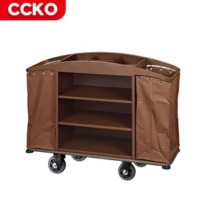 Chariot <span class=keywords><strong>de</strong></span> <span class=keywords><strong>ménage</strong></span> en bois en acier inoxydable Commercial, chariot <span class=keywords><strong>de</strong></span> Service <span class=keywords><strong>de</strong></span> chambre à coucher, chariot <span class=keywords><strong>de</strong></span> <span class=keywords><strong>ménage</strong></span> d'hôtel, vente en gros, Offre Spéciale - Product Image 2