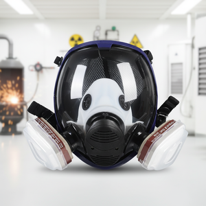 <span class=keywords><strong>Masque</strong></span> à gaz intégral en silicone réutilisable, respirateur industriel pour soudage, peinture, protection contre la poussière et les produits chimiques, visière <span class=keywords><strong>anti</strong></span>-buée, vue large - Product Image 1