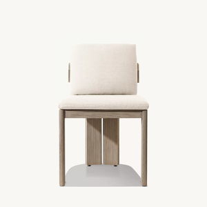 Ensemble de table et chaises de salle à manger en teck moderne pour jardin, patio, hôtels, cours, écoles, entrées, villas - Meubles d'extérieur - Product Image 3