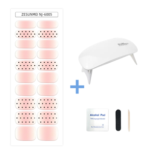 Juego de pegatinas UV para uñas francesas transparentes semicuradas, decoración de <span class=keywords><strong>manicura</strong></span> de cubierta completa con aplicación de diseño de lámpara LED UV para dedos - Product Image 1