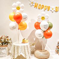 Kit de support de ballon colonne de ballon transparente avec 7 bâtons 7 tasses 1 base pour Table Graduation anniversaire bébé douche décorations de fête