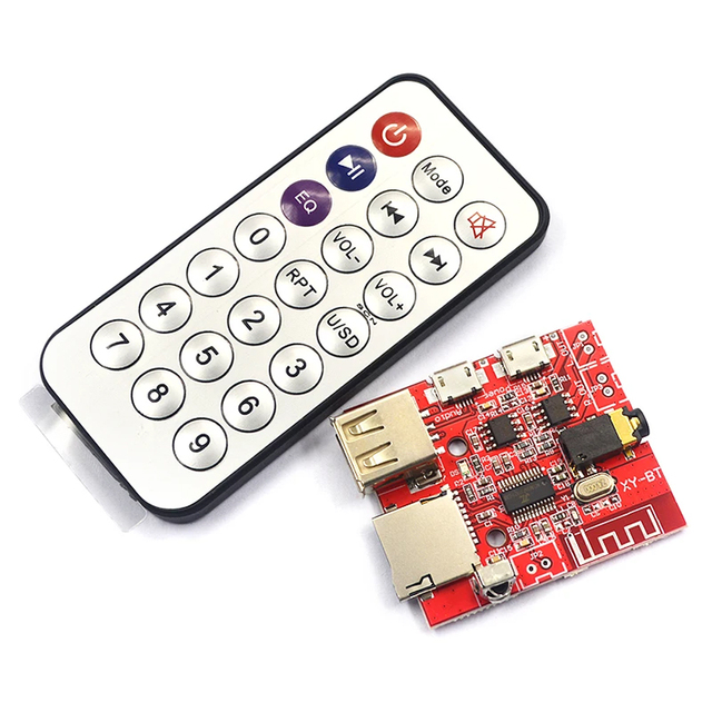 Car BT-compatible Support USB/TF/U-DISK/IR Remote Control MP3/WAV Decoding Board Speaker Amplifier Audio Receiver Module