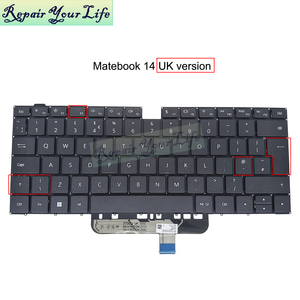 Bàn phím máy tính xách tay Anh cho <span class=keywords><strong>HuaWei</strong></span> MateBook 14 NbB-WAH9P wae9p waq9r HLY-W29RL MateBook D 14 NSK-370BN bàn phím mới màu đen không có đèn nền - Product Image 2
