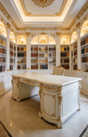 Bureau de direction rétro américain à double armoire, en bois massif sculpté, noyer foncé, bureau de patron multifonctionnel, personnalisation sur mesure