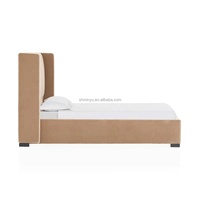 Lit en velours intelligent Mobilier de chambre contemporain de haute qualité Lit rembourré intelligent