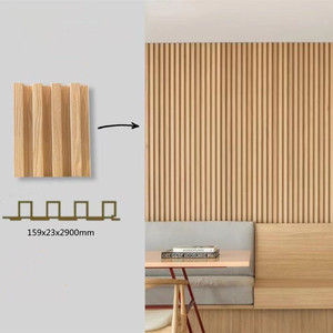 Vàng đen vuông trang trí tường bảng Trần louver <span class=keywords><strong>WPC</strong></span> rãnh tấm nội thất LED Chống Thấm nước chống cháy PVC <span class=keywords><strong>WPC</strong></span> tấm Tường - Product Image 4