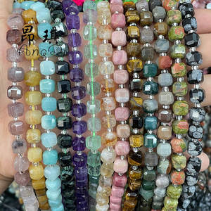 Cube de <span class=keywords><strong>sucre</strong></span> en pierre naturelle perles en vrac carré verre agate cristal bijoux à bricoler soi-même bracelet voiture sac accessoires en gros - Product Image 4