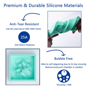 1 ליטר העור בטוח רך ecofriendly רך גמיש מייצר שתי צבע פלטינה לריפוי סיליקון נוזלי - Product Image 3