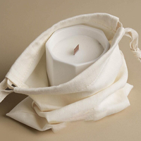 Sac en coton biologique naturel écologique en gros avec cordon de serrage, pochette en toile pour bougies, dentifrice, bain de bouche, spray buccal et rangement