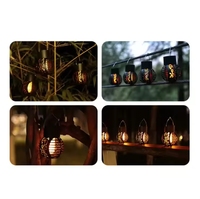 Lampe solaire de flamme de simulation pour décor de jardin extérieur étanche balcon terrasse pendentif lumière de jardin