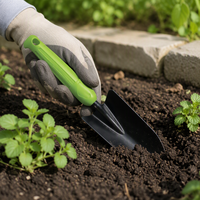 CAMPOTEK Ensemble d'outils de jardinage : Petite pelle à main en fer, outil de plantation, outil de désherbage, outil de nivellement