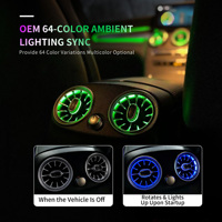 Lumière ambiante pour grille d'aération arrière à 64 couleurs pour Mercedes Benz Classe C W205 GLC X253, synchronisation avec l'éclairage d'ambiance d'origine de la voiture