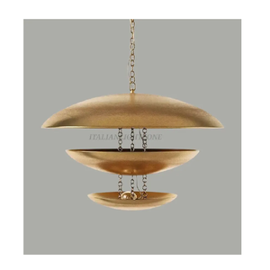 Lustre LED moderne en laiton de style Mid-Century, suspension multi-lumières, hauteur réglable, télécommande, luminaire de plafond pour salle à manger - Product Image 3