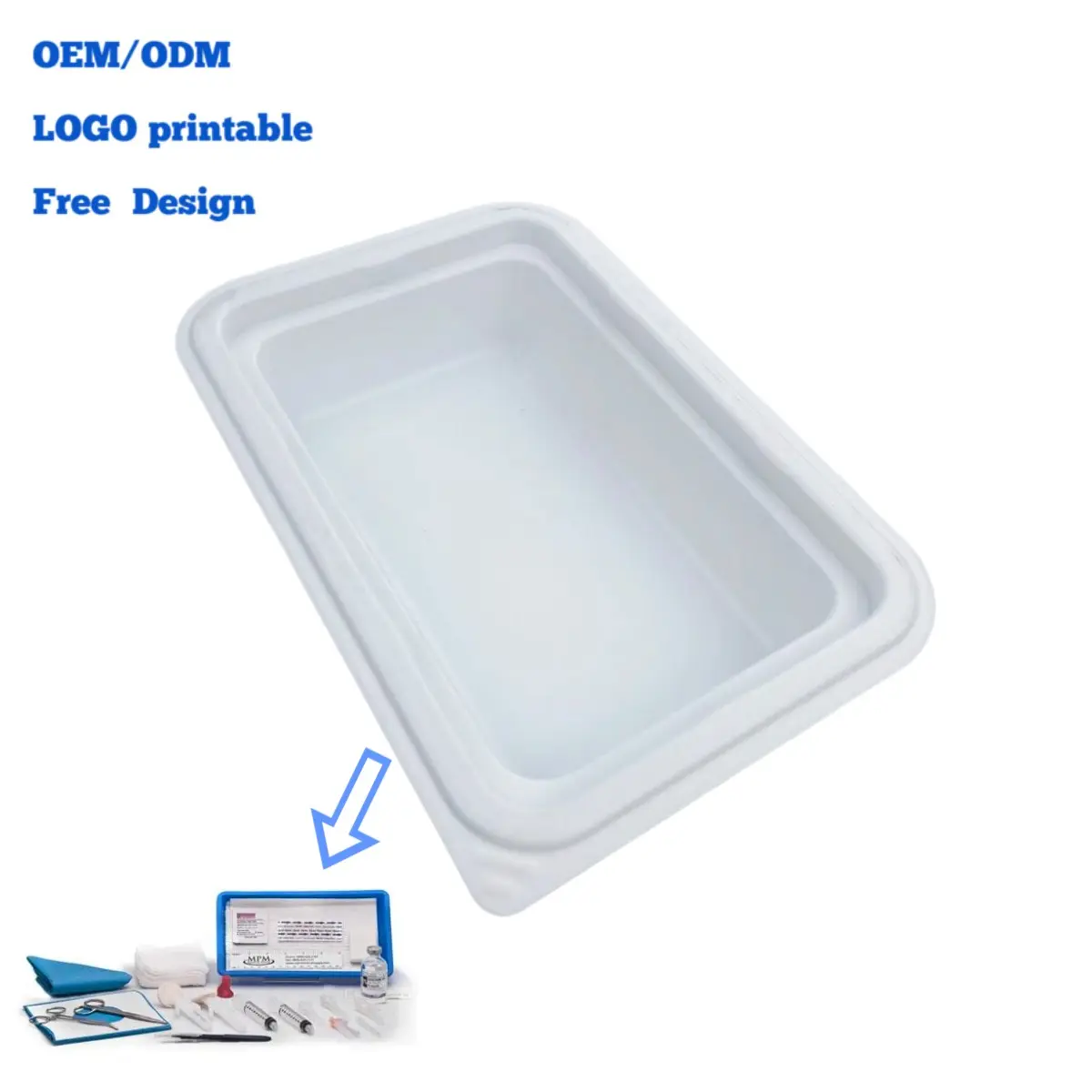 Custom PP Disposable Boxes Medical First Aid Packaging Blister Trays for Consumables