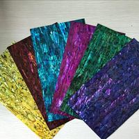 Feuilles autocollantes en papier laminé teinté en coquille d'ormeau colorée de Nouvelle-Zélande pour la décoration intérieure