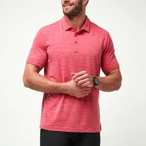 Custom Red Stripe Lightweight Work Everyday Polo 4-Way Stretch Soft Quick Dry Performance Golf Polo T Shirt