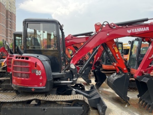 Mini-excavatrice Yanmar Vio55 d'occasion de 5,5 tonnes, système hydraulique d'origine, économie d'énergie, petite pelle Yanmar Vio55 à vendre. - Product Image 2