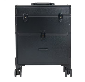 Valise de maquillage professionnelle multi-couches grande capacité en ABS et alliage d'aluminium avec roulettes universelles - Product Image 1