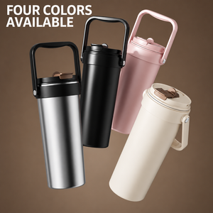 Gobelet isotherme en acier inoxydable avec revêtement en céramique, tasse à café portable, anti-fuite, avec poignée - Product Image 3
