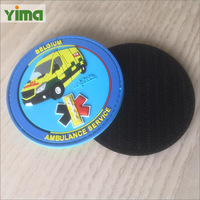 Patchs en caoutchouc PVC 3D personnalisés avec logo privé, motifs cœur et fleur pour vêtements et chapeaux