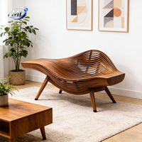 Fauteuil inclinable moderne de luxe en bois CNC, couleur personnalisée, durable et écologique, pour la maison, le bureau, la chambre, l'appartement, la salle à manger, l'école