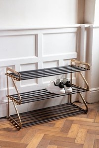 Wholesale Modern Metal Shoe Rack Custom Design Online Entryway Housewares Storage Rack Customized Modern Display Shoe <b>Stand</b> - Product Image 6