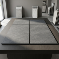 Carreaux de porcelaine imitation pierre anthracite Granite Country 600x1200mm pour hôtel, villa, extérieur, sol extérieur haute résistance