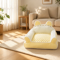 Lit pour animaux de compagnie en forme d'ours mignon, toutes saisons, chaud, pour chat, doux, en peluche, pour chien, lavable, tapis pour animaux, vente en gros