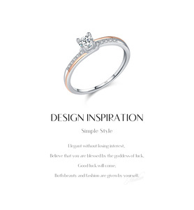 S925 Sterling Silver Two Tone Rose Gold Plated Main Stone Pave <b>Ring</b> 2026 Luxury Proposal Gift Versatile Women <b>Thin</b> Finger <b>Ring</b> - Product Image 6
