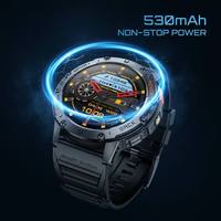 Montre connectée K65 prête à être expédiée, vente en gros d'usine, écran AMOLED de 1,43 pouces, batterie de 530 mAh, lampe torche LED, montre connectée sport