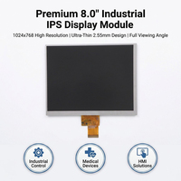 Kingtech OEM 8 Zoll 1024x768 Weitbereichs-Temperaturanzeige 0~50 ℃   Blendfreier Betriebsbildschirm für Bagger, Busse, Schiffe und Landwirtschaftsmaschinen TFT LCD-Display