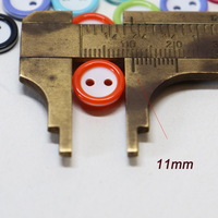 Boutons ronds en résine Niucky 11 mm à 3 couches, bordure arc-en-ciel, 2 trous, couleur contrastée teinte, lavables, dos plat, décoratifs pour chemises, DIY pour enfants
