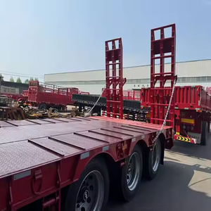 Semirremolque de plataforma baja desmontable de alta calidad con 3 ejes, 60, 80, 100 toneladas, de fábrica china - Product Image 4