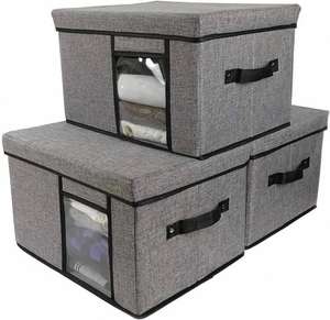 Raytop Fabric Storage Bins Clothes Kids Toy <b>Foldable</b> Underbed Storage Bag Storage Organizer <b>Box</b> With Lid - Product Image 1