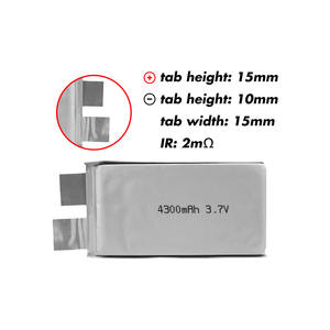 공장 OEM/ODM 4300mAh <span class=keywords><strong>3.7V</strong></span> 리튬 폴리머 <span class=keywords><strong>Lipo</strong></span> 배터리 셀 - Product Image 3