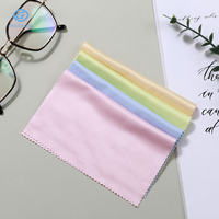 Chiffonnette de nettoyage pour lunettes en microfibre douce avec logo personnalisé, emballage en sac OPP, vente en gros, pour lunettes et verres