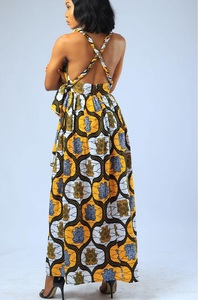 Vestido Cruzado Multiusos con Estampado Digital Indonesio OEM, Vestido <span class=keywords><strong>Sexy</strong></span> con Espalda Descubierta y Estampado Digital en África - Product Image 6