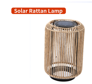 Lampe de bureau en rotin à énergie solaire offrant une <span class=keywords><strong>ambiance</strong></span> chaleureuse et relaxante ; Design confortable et moderne - Product Image 5