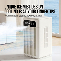 Mini Ventilateur Rafraîchisseur d'Air Évaporatif avec Réservoir d'Eau, Faible Bruit 36-45dB, Batterie 1200-2000mAh, Refroidissement par Pulvérisation pour Chambre, Bureau, Étude