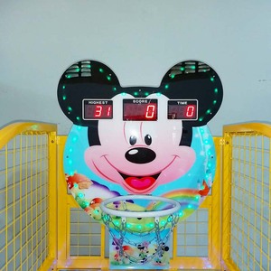 Machine d'arcade de basket-ball à monnayeur pour enfants, design <span class=keywords><strong>Mickey</strong></span>/Panda, construction en plastique, garantie 1 an, pour usage intérieur des enfants - Product Image 3
