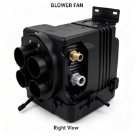 Evaporador de Aire Acondicionado Automotriz Winfull Negro, 4 Salidas de Aire, DC 12V, Vista Frontal, Nuevo para Camionetas/RV/Caravanas/Camiones, Retrofit