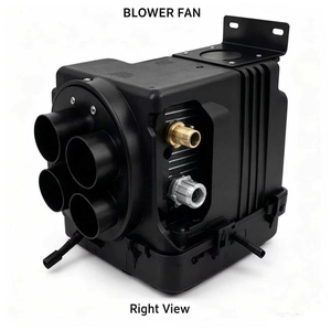 Évaporateur de climatisation automobile noir avec 4 sorties d'air, vue avant, neuf pour la mise à niveau et la rénovation - Product Image 5